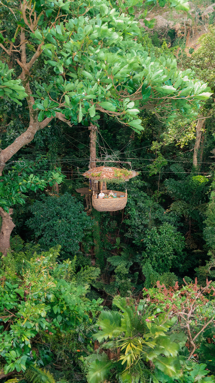 Treepod dining at soneva kiri thailand soneva